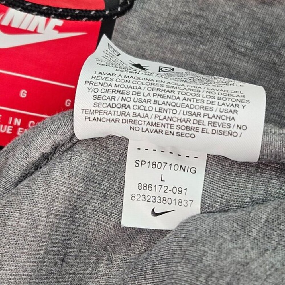 Nike Tech Sportswear Fleece GX 1.0 Jacket Heather Gray Men's Size L - Picture 11 of 13